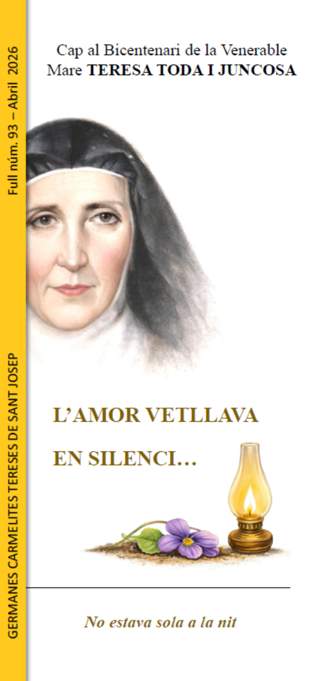 Hoja informativa 93.  Hacia el bicentenario de la Venerable Madre Teresa Toda (Catalan)